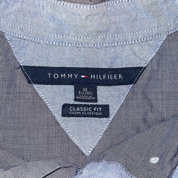 Tommy Hilfiger blue classic fit button down shirt size XL - Picture 5 of 9